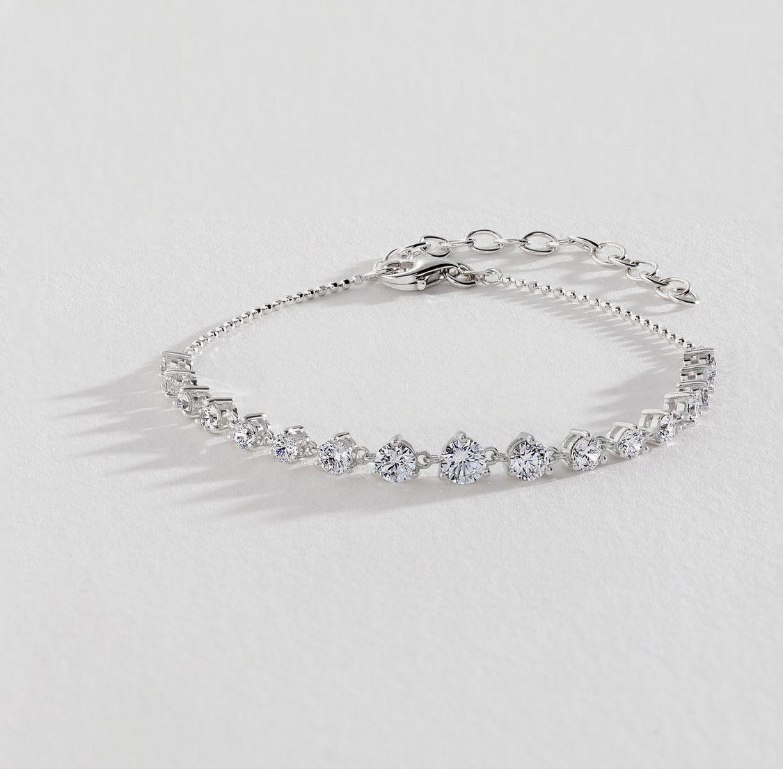 Diamond Bracelet Sterling Silver