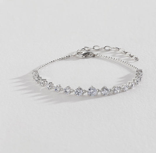 Diamond Bracelet Sterling Silver