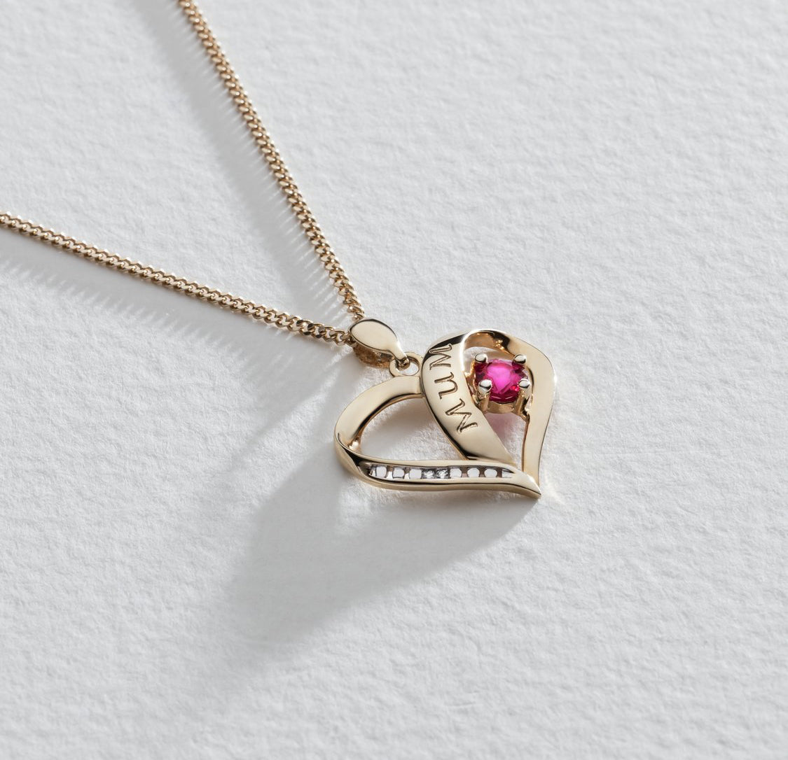 9ct Gold Plated Necklace Heart