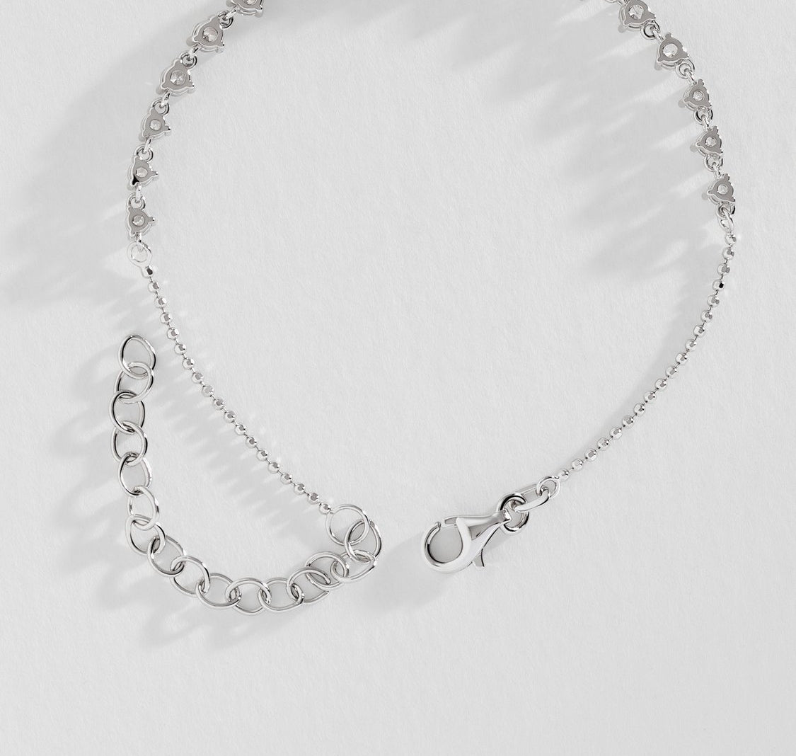 Diamond Bracelet Sterling Silver
