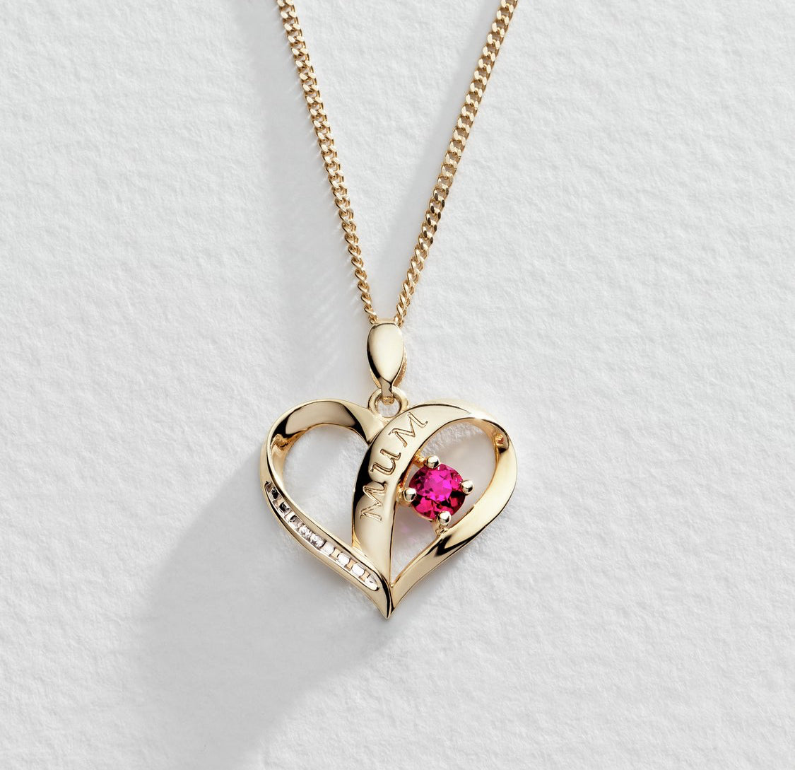 9ct Gold Plated Necklace Heart