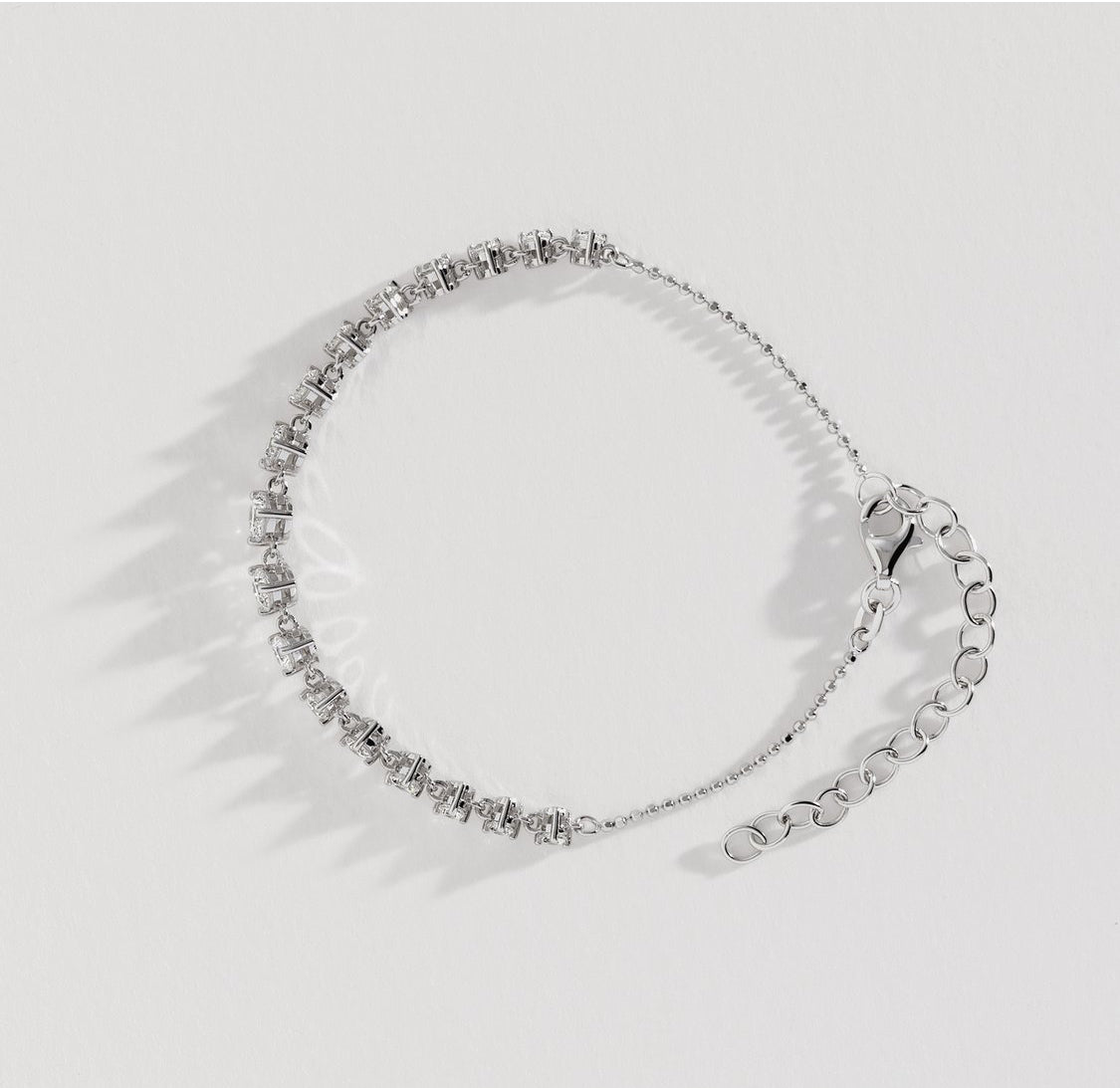Diamond Bracelet Sterling Silver