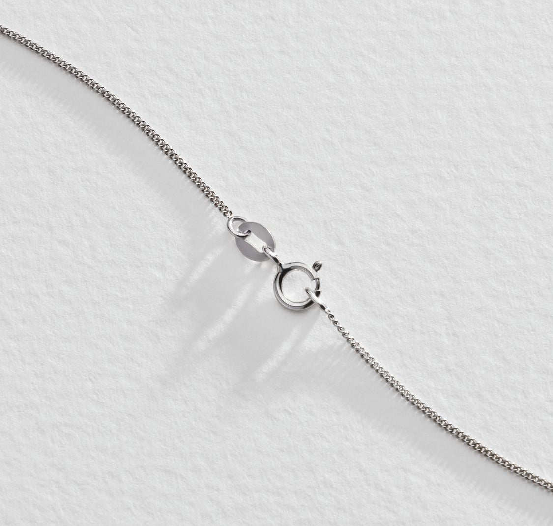 Square Sterling Silver Pendant Necklace