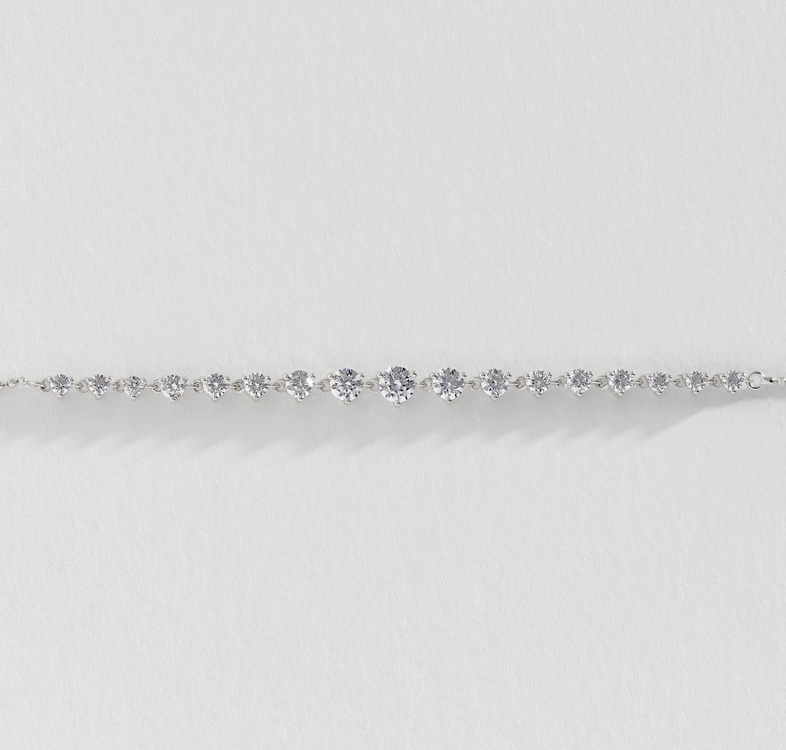 Diamond Bracelet Sterling Silver