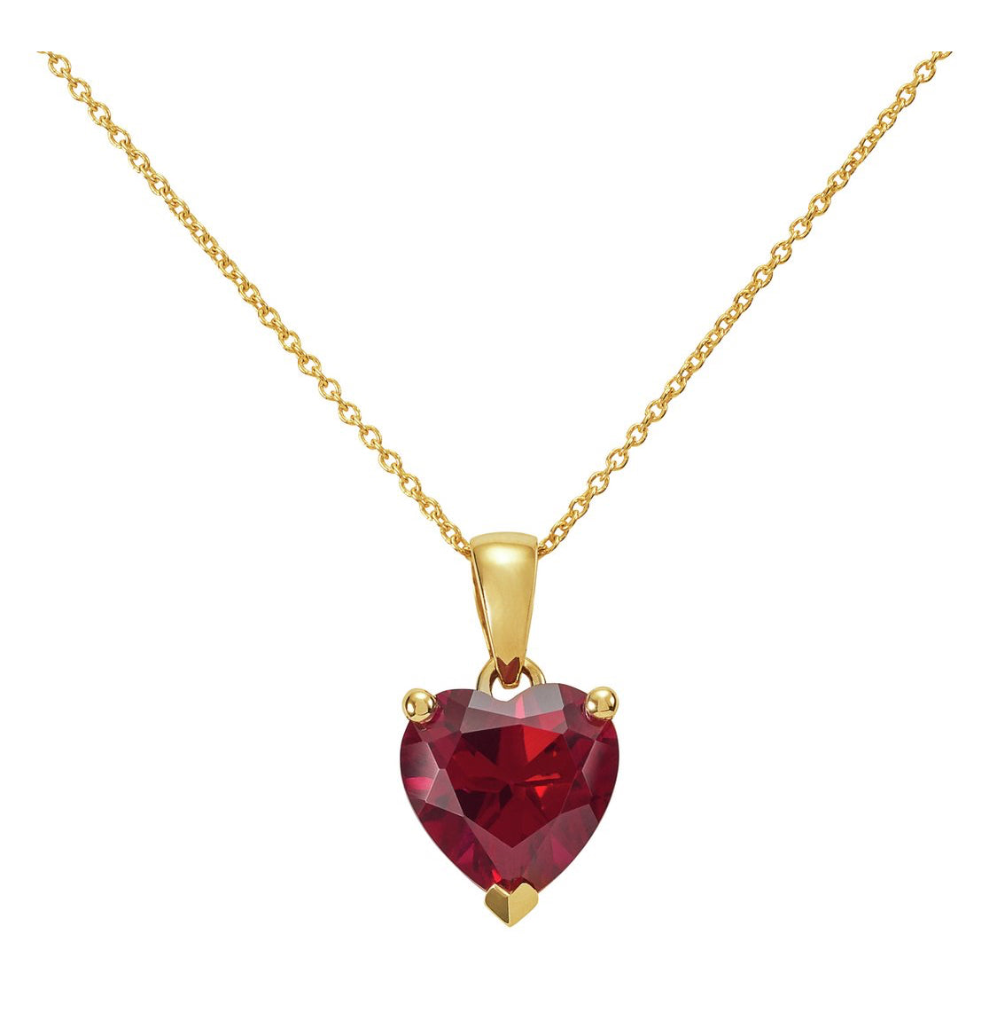 9ct Gold Ruby Heart Necklace