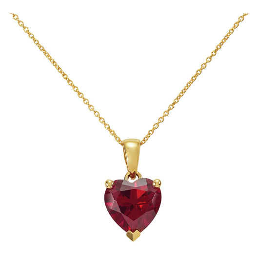9ct Gold Ruby Heart Necklace