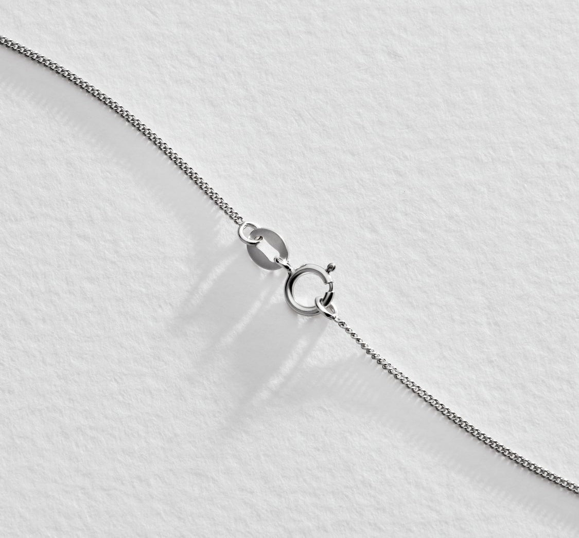 Silver Heart Diamond Necklace